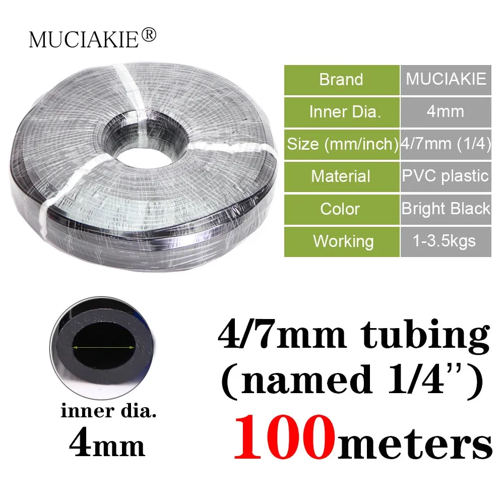 3/5mm 4/7mm 8/11mm New PVC Garden Water Hose Irrigation Watering Tubing 1/8'' 1/4'' 3/8'' Black White Blue Transparent Hose