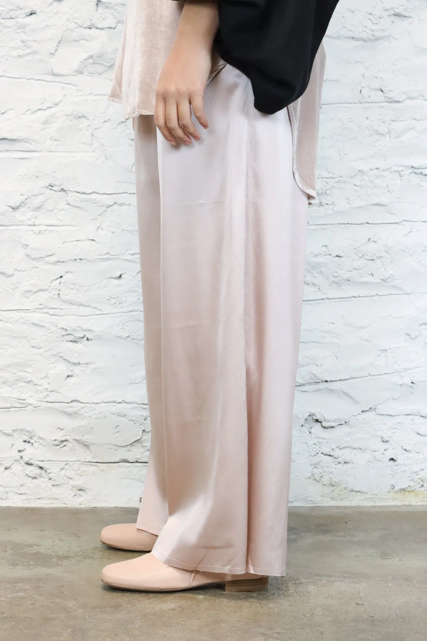 Amano CoLAB Silk Palazzo Pants