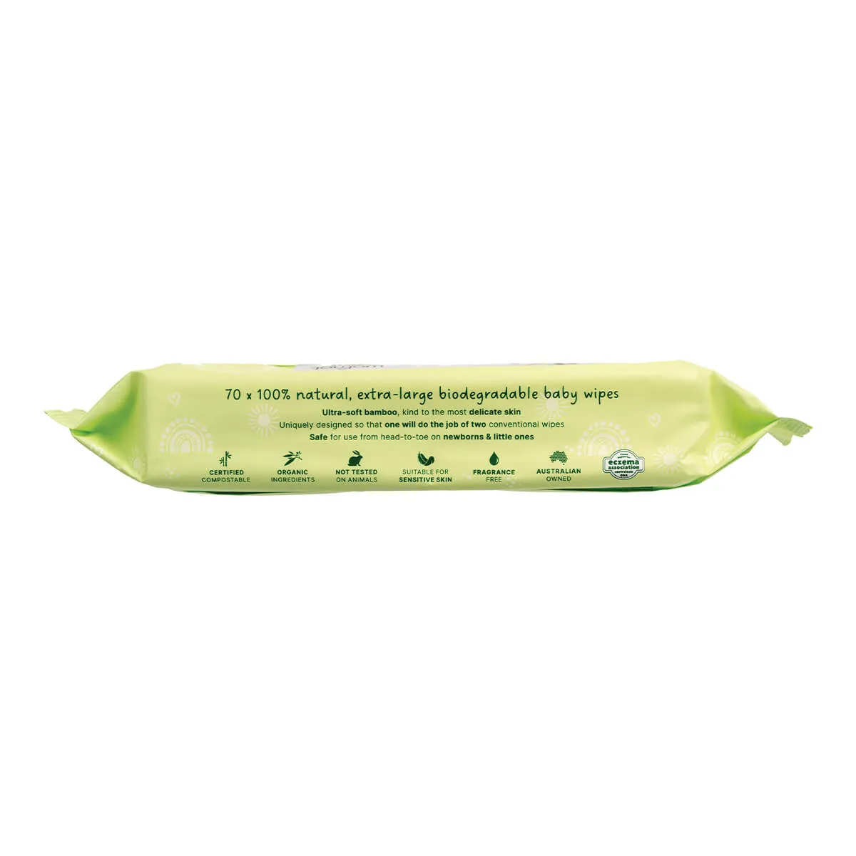 Biodegradable Baby Wipes - 70 Pack