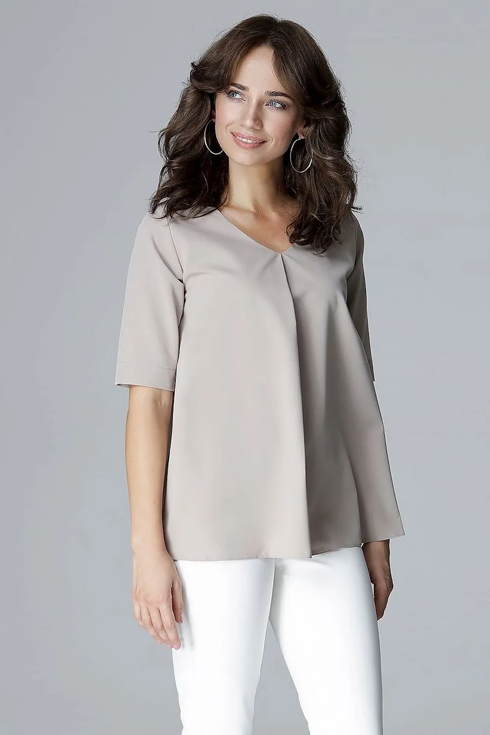 Chic Lenitif Relaxed Fit Blouse - Flaunt Your Silhouette with Grace