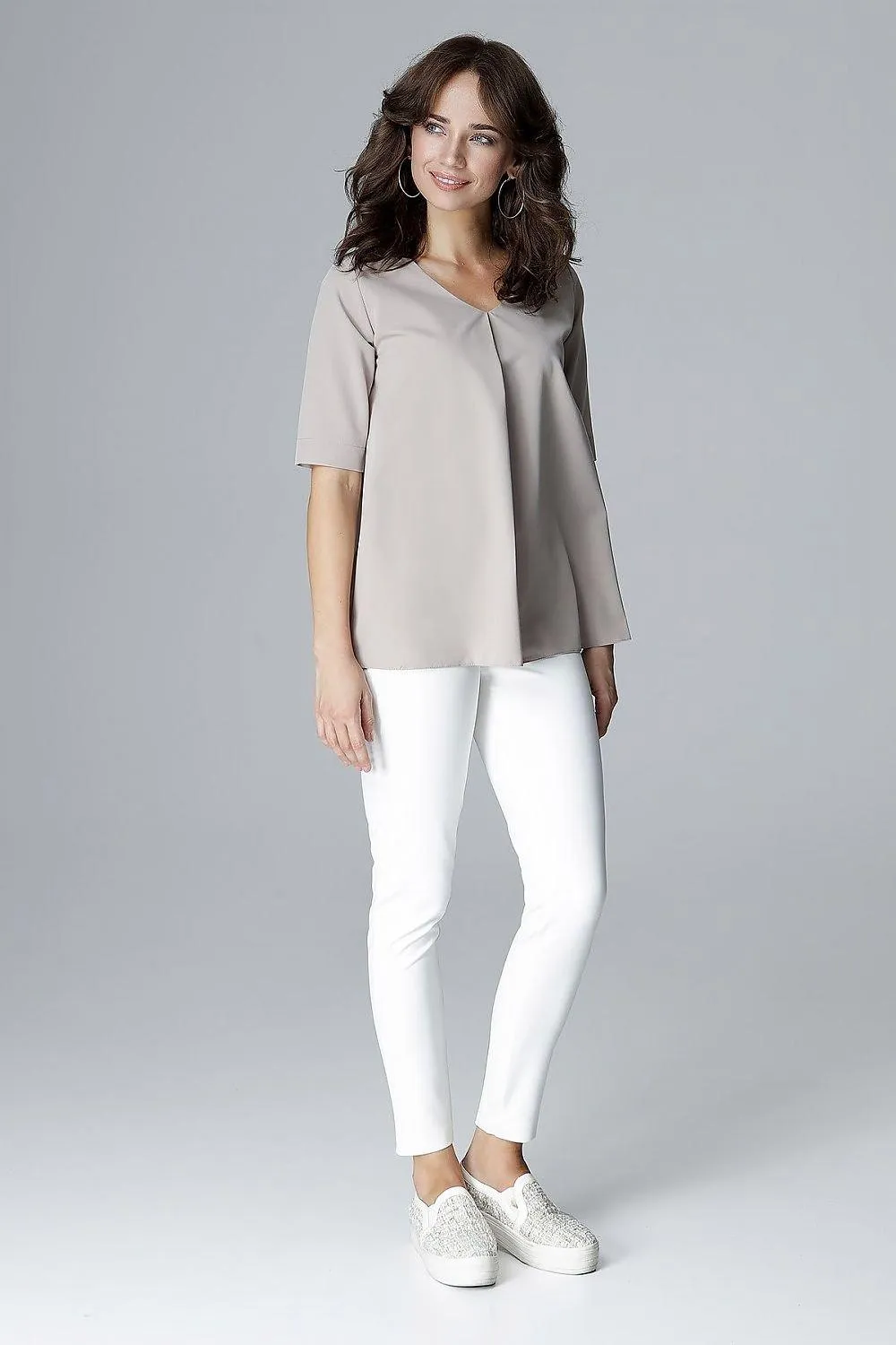 Chic Lenitif Relaxed Fit Blouse - Flaunt Your Silhouette with Grace