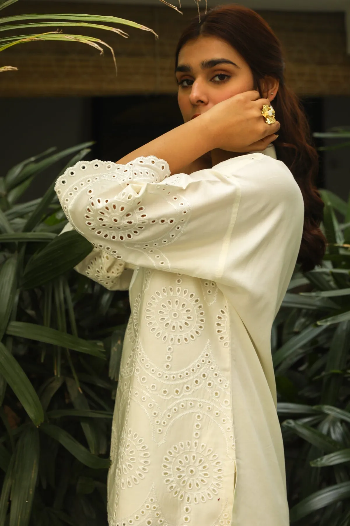 CREAM DELIGHT EMBROIDERED CO-ORD SET