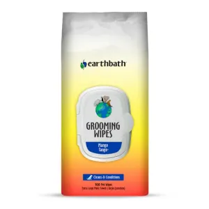 Earthbath Mango Tango Grooming Wipes for Dogs & Cats (100 ct)