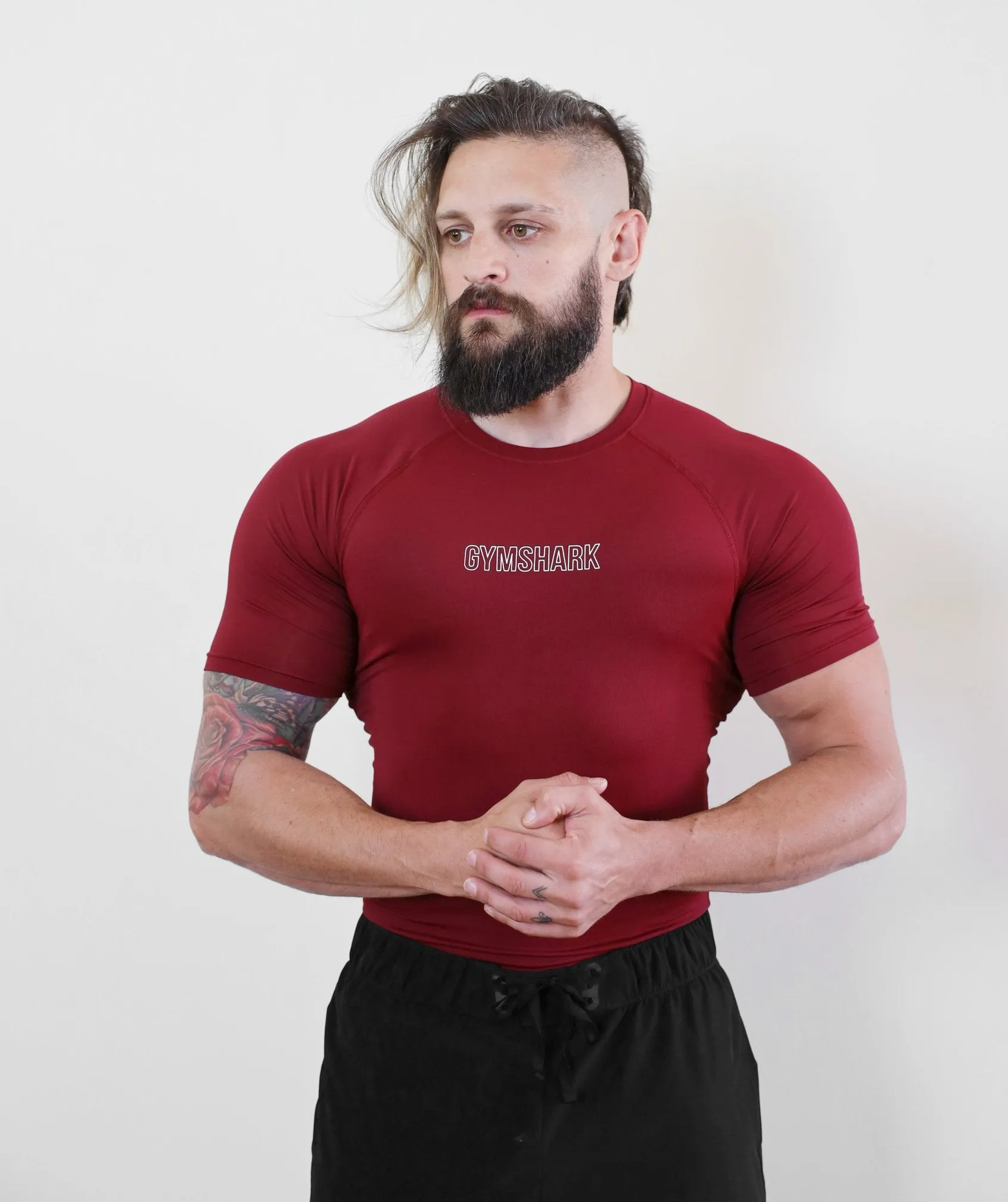 Gymshark Combat Rashguard - Claret