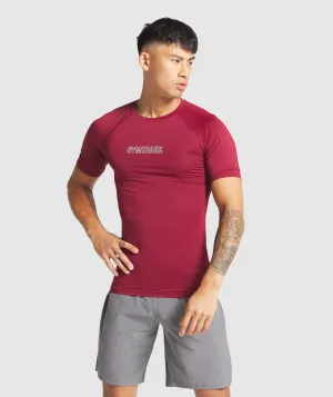 Gymshark Combat Rashguard - Claret