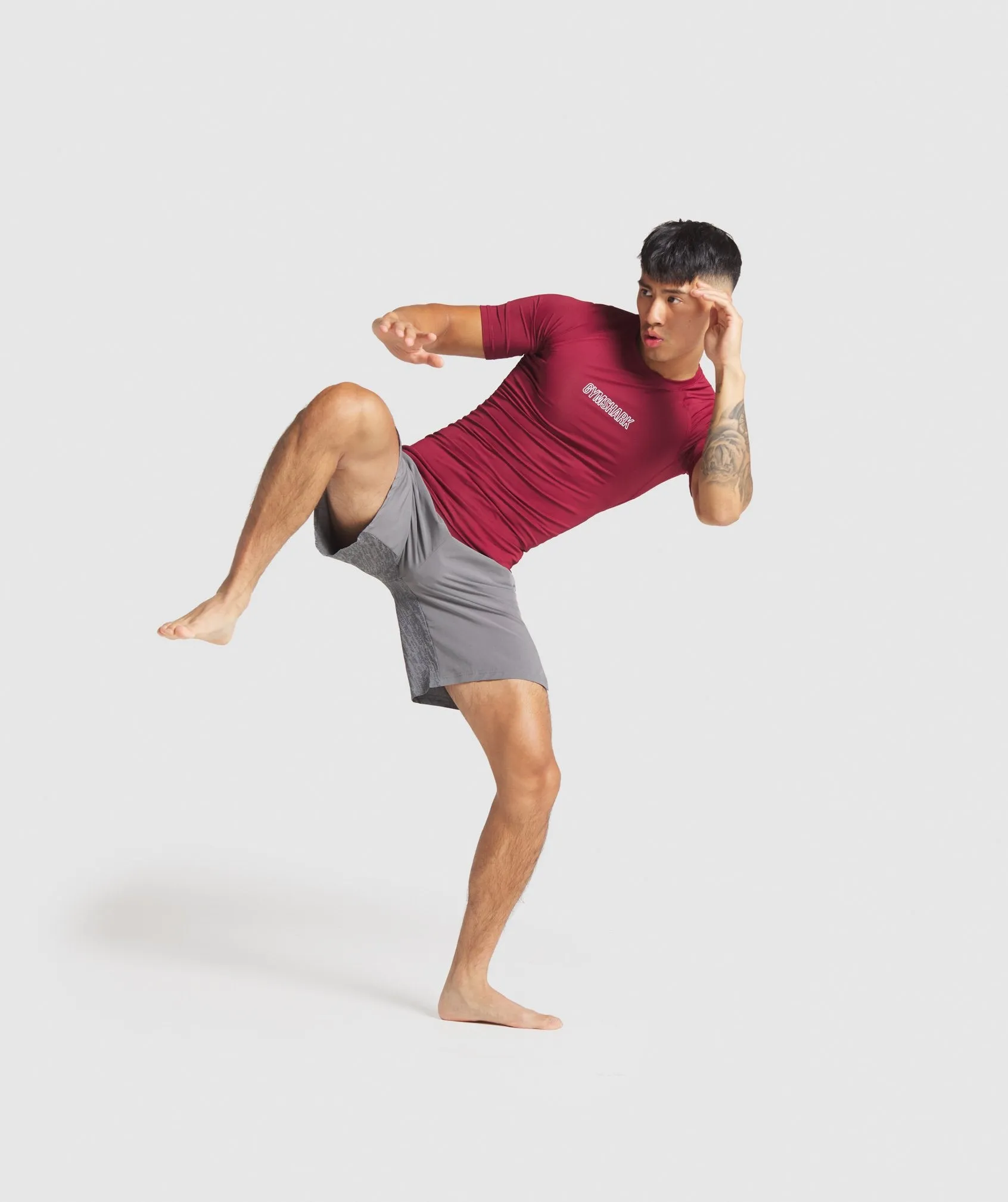 Gymshark Combat Rashguard - Claret