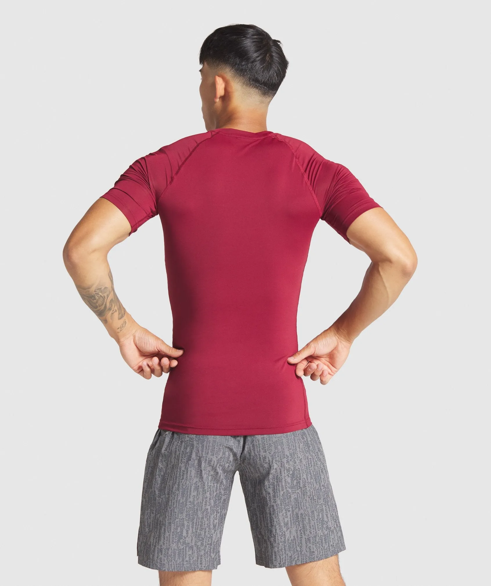 Gymshark Combat Rashguard - Claret