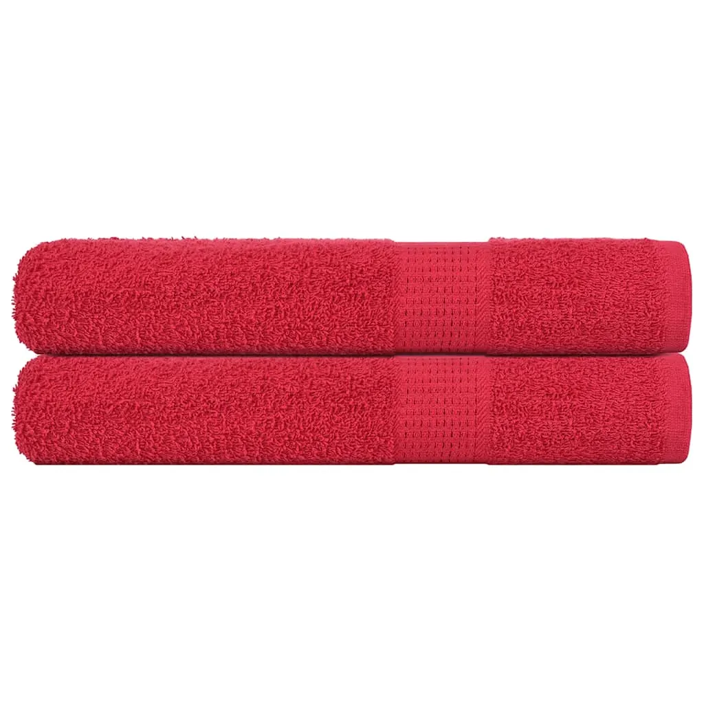 Sauna Towels 2 pcs Red 80x200 cm 360 gsm 100% Cotton