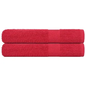 Sauna Towels 2 pcs Red 80x200 cm 360 gsm 100% Cotton