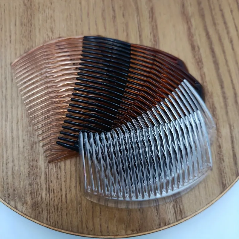 Womens 2Pack Solid Color Hair Combs with NoSlip Grip