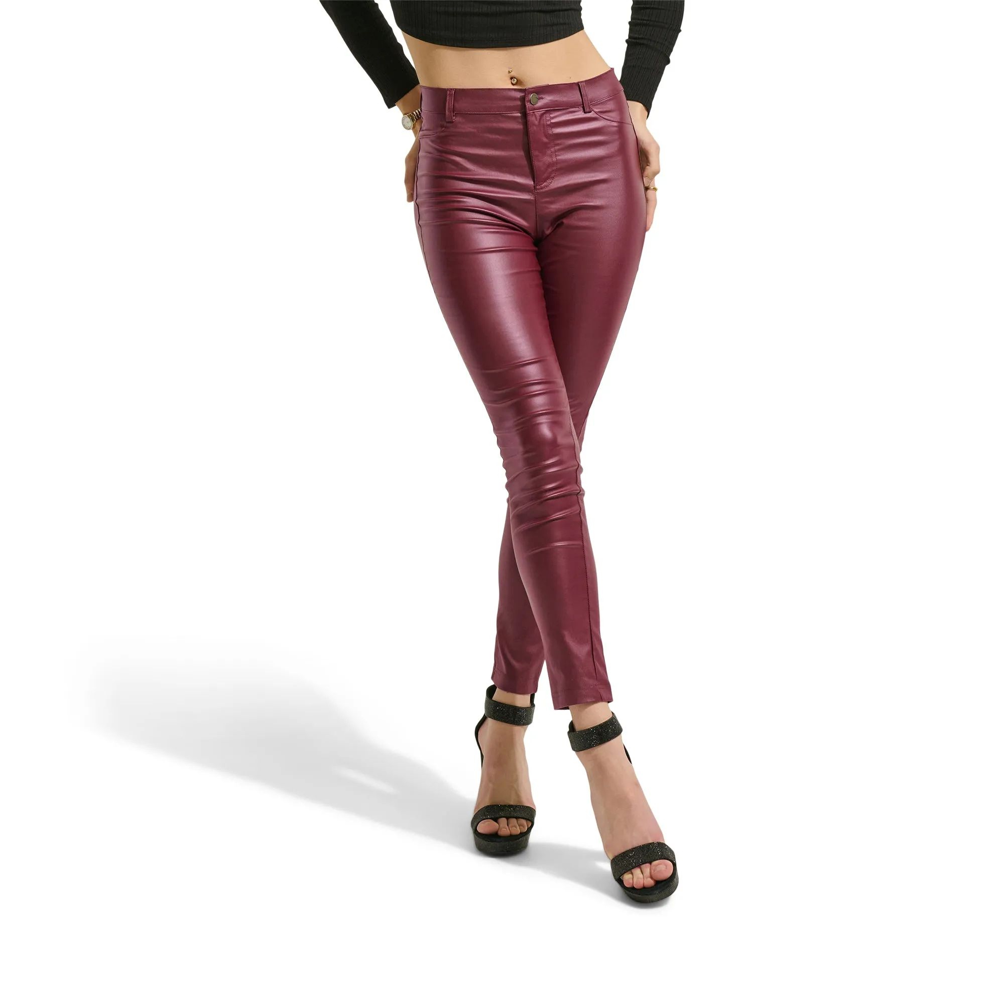 Women's Faux Leather Pants