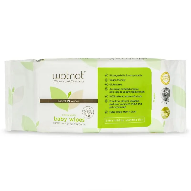 Wotnot Baby Wipes Biodegradable 70s